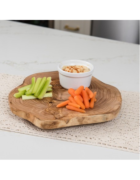 Lipper Olive Wood Footed Server