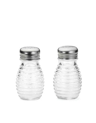 Beehive Glass Salt & Pepper Shakers