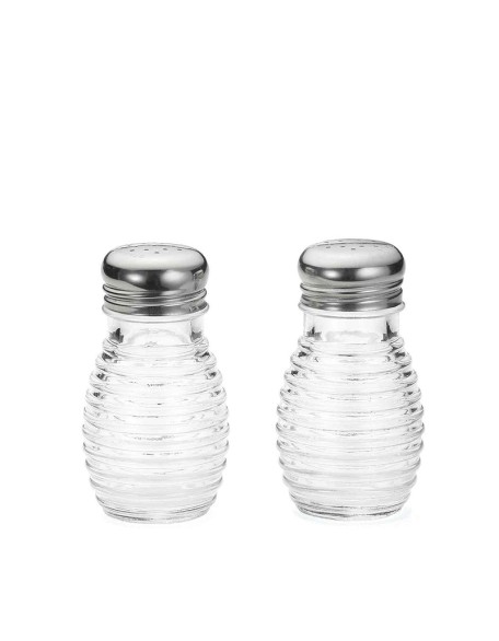 Beehive Glass Salt & Pepper Shakers