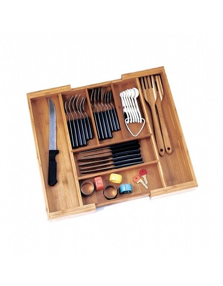 Lipper International  Bamboo Expandable Flatware Organizer