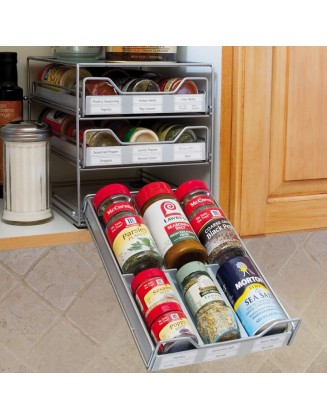 Lipper International Three-Tier Tilt-Down Spice Drawer